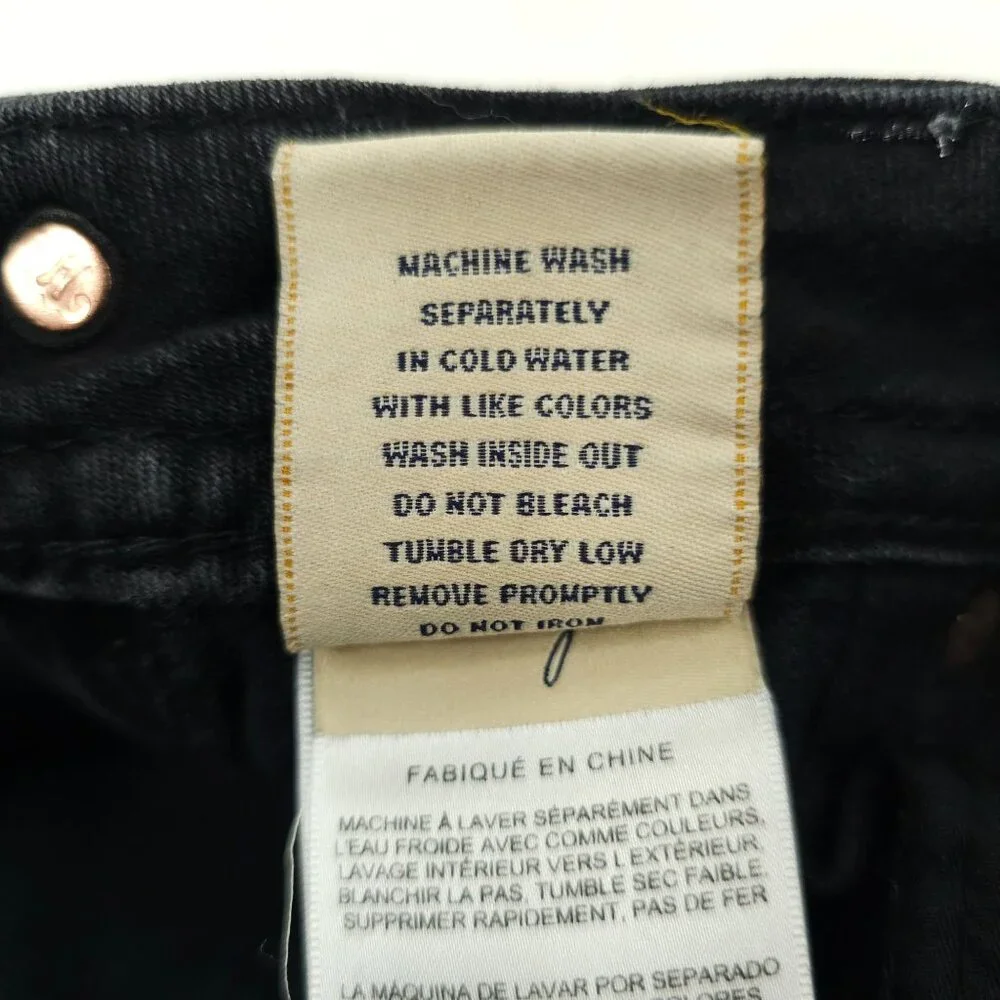 Miss Me Jeans Mid Rise Skinny Black Size 27 Stretch Studs Rhinestones Sequins - Picture 10 of 16